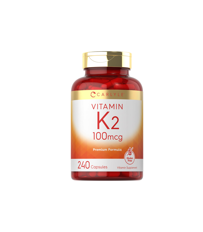 Carlyle Vitamin K2 Supplement 100 mcg K2 240 Capsules