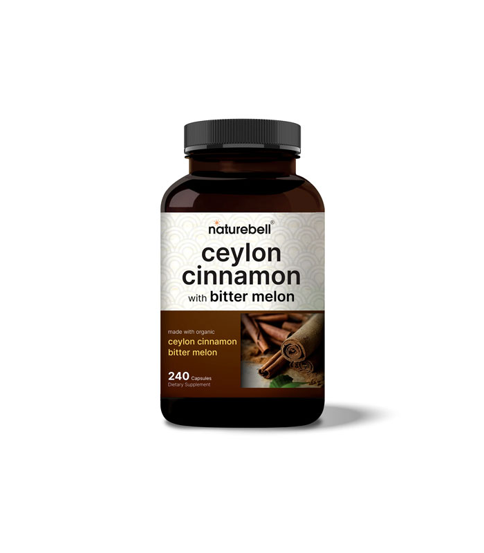 NatureBell Ceylon Cinnamon with Bitter Melon - 240 Capsules