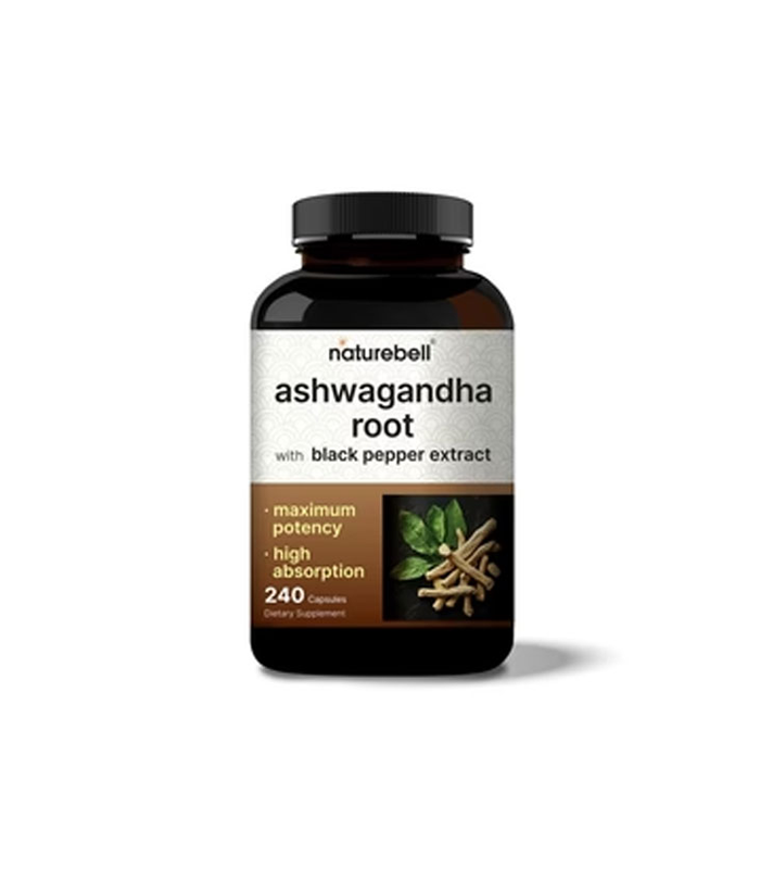 Naturebell Ashwagandha Root with Black Pepper – 240 capsules