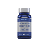 Piping Rock Ashwagandha Melatonin Plus L-Theanine - 60 Capsules