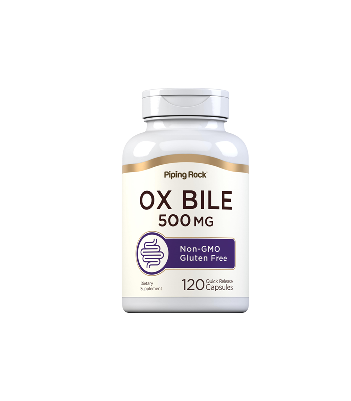 Piping Rock Ox Bile Supplement 500mg 120 Capsules