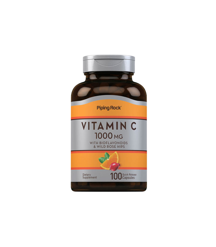 Piping Rock Vitamin-C 1000 mg with Wild Rose Hips 100 Tablets