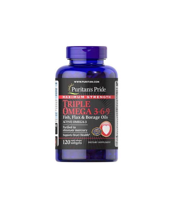 Puritan's-Pride-Triple-Omega-3-6-9-Fish-&-Flax-Oils-120-Softgels Puritan's Pride Triple Omega 3-6-9 Fish & Flax Oils-120 Softgels