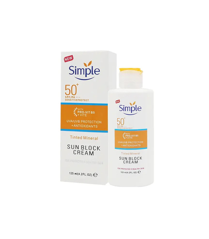 Simple Tinted Mineral Sun Block Cream 125ml