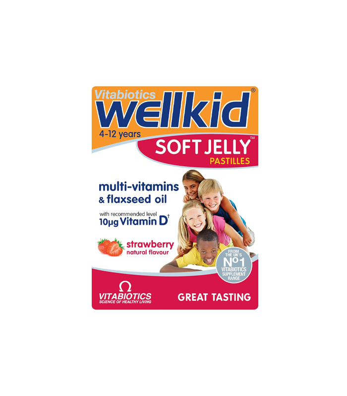 Vitabiotics Wellkid Soft Jelly Pastilles Strawberry 30 Chews