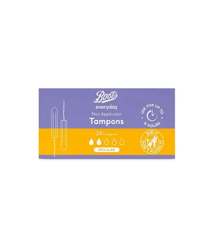 Boots Everyday Non Applicator 24 Tampons Regular Flow