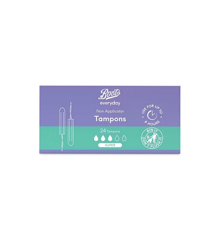 Boots Everyday Non Applicator Tampons Super 24pcs UK