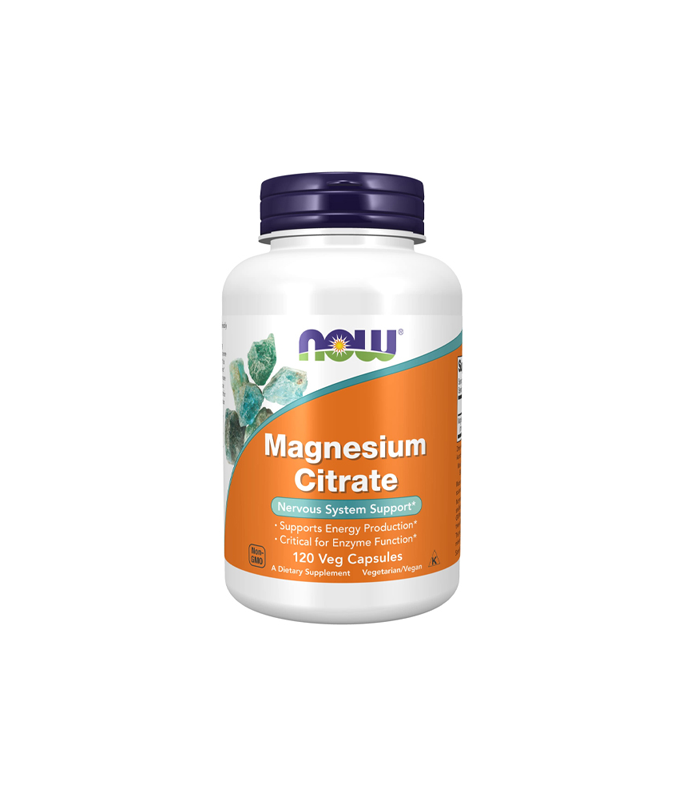 NOW Supplements, Magnesium Citrate, Nervous System Support*, 120 Capsules