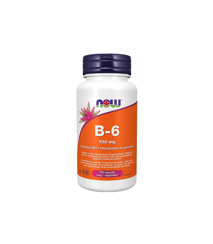 NOW Vitamin B-6 100mg Veg 100 Capsules