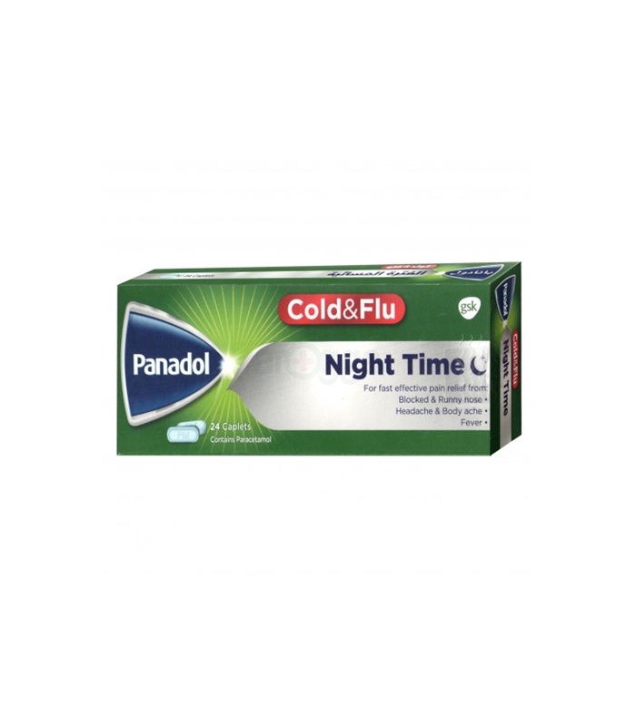 Panadol Cold and Flu Night Time Caplets (24s)