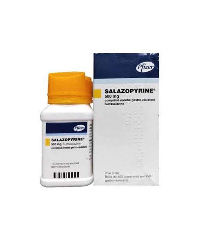 Pfizer-Salazopyrin-EN-500mg-Tablets-(100-Tabs Pfizer Salazopyrin EN 500mg Tablets (100 Tabs