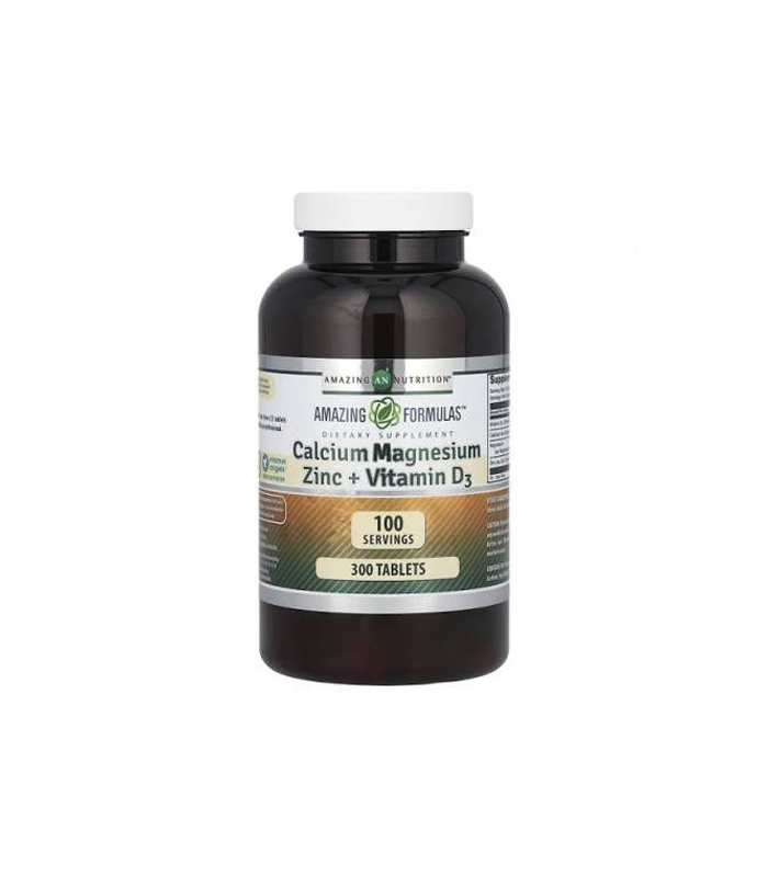 Amazing Formulas Calcium Magnesium Zinc + Vitamin D3 (300 Tablets)