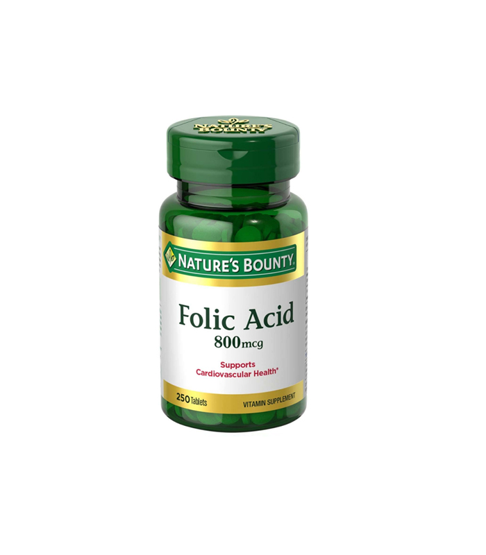 Nature's Bounty Folic Acid 800mcg (250 Tablets)