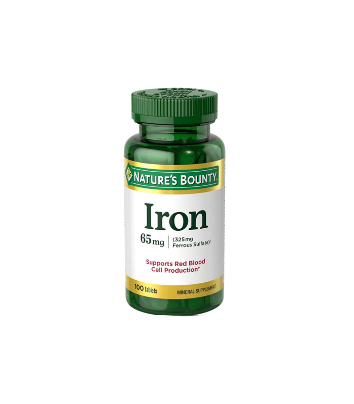 Nature's Bounty Iron 65mg Elemental Iron (100 Tablets