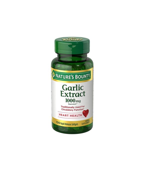 Nature's Bounty Garlic Extract 1000mg (100 Softgels)