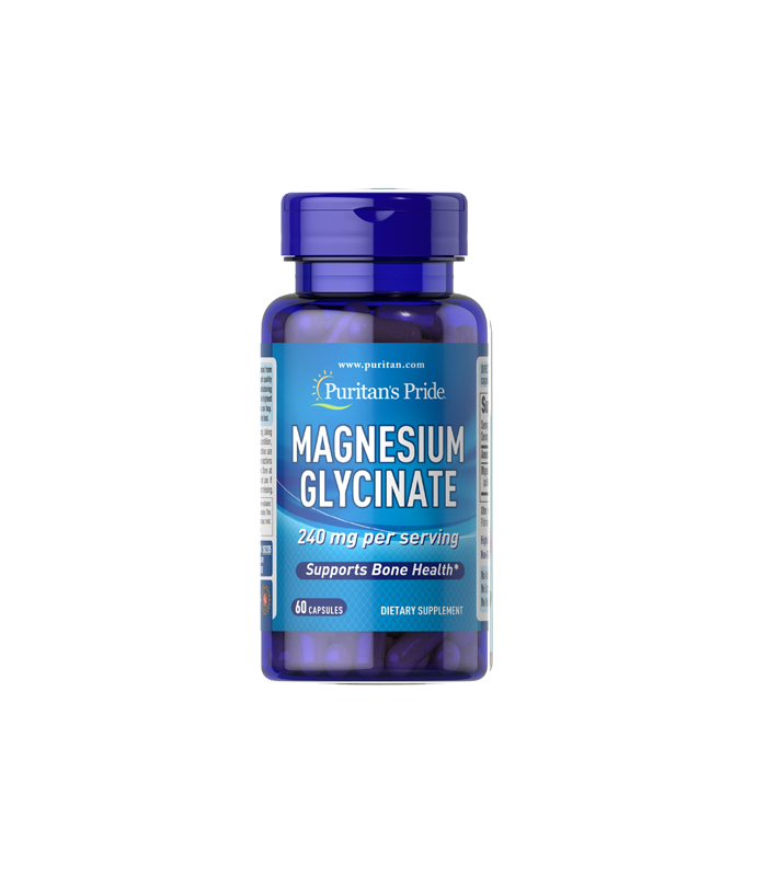 Puritan's-Pride-Magnesium-Glycinate-240-mg-per-serving---60-Capsules Puritan's Pride Magnesium Glycinate 240 mg per serving - 60 Capsules