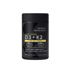 Sports Research Plant-Based Vitamin D3 + K2 (160 Veggie Softgels)